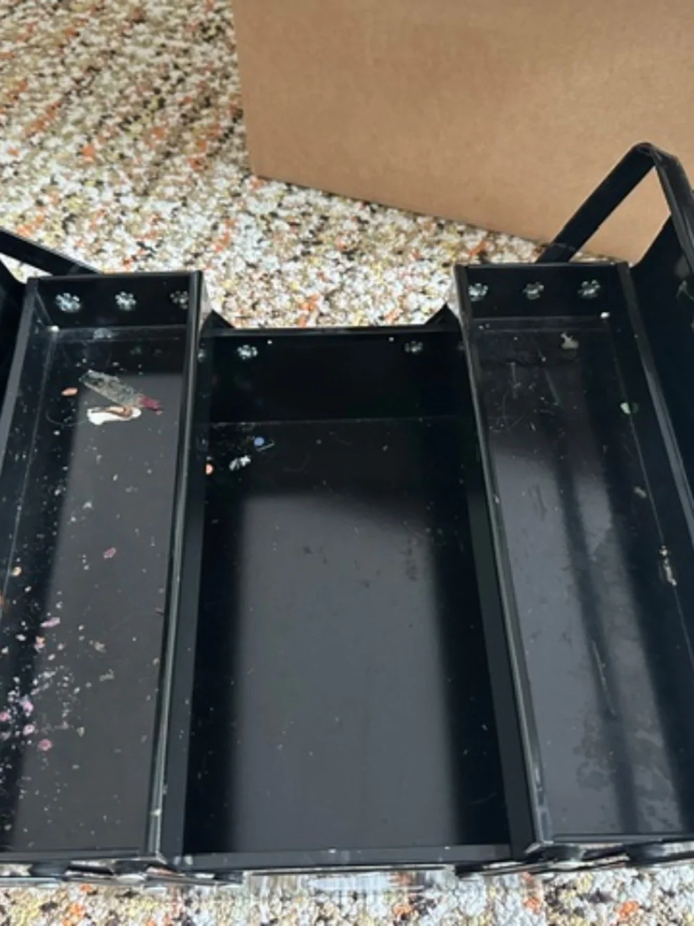 Metal Art Tiered art box great for paints, brushes etc.